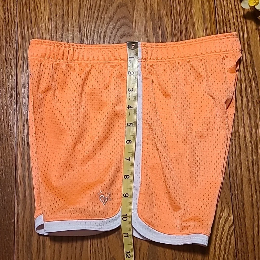 Justice Vibrant Orange and White Athletic Shorts - Girl's 12